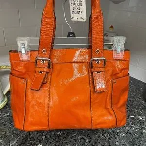 Bags Sale Jaeger Orange Patent Leather Bag Poshmark